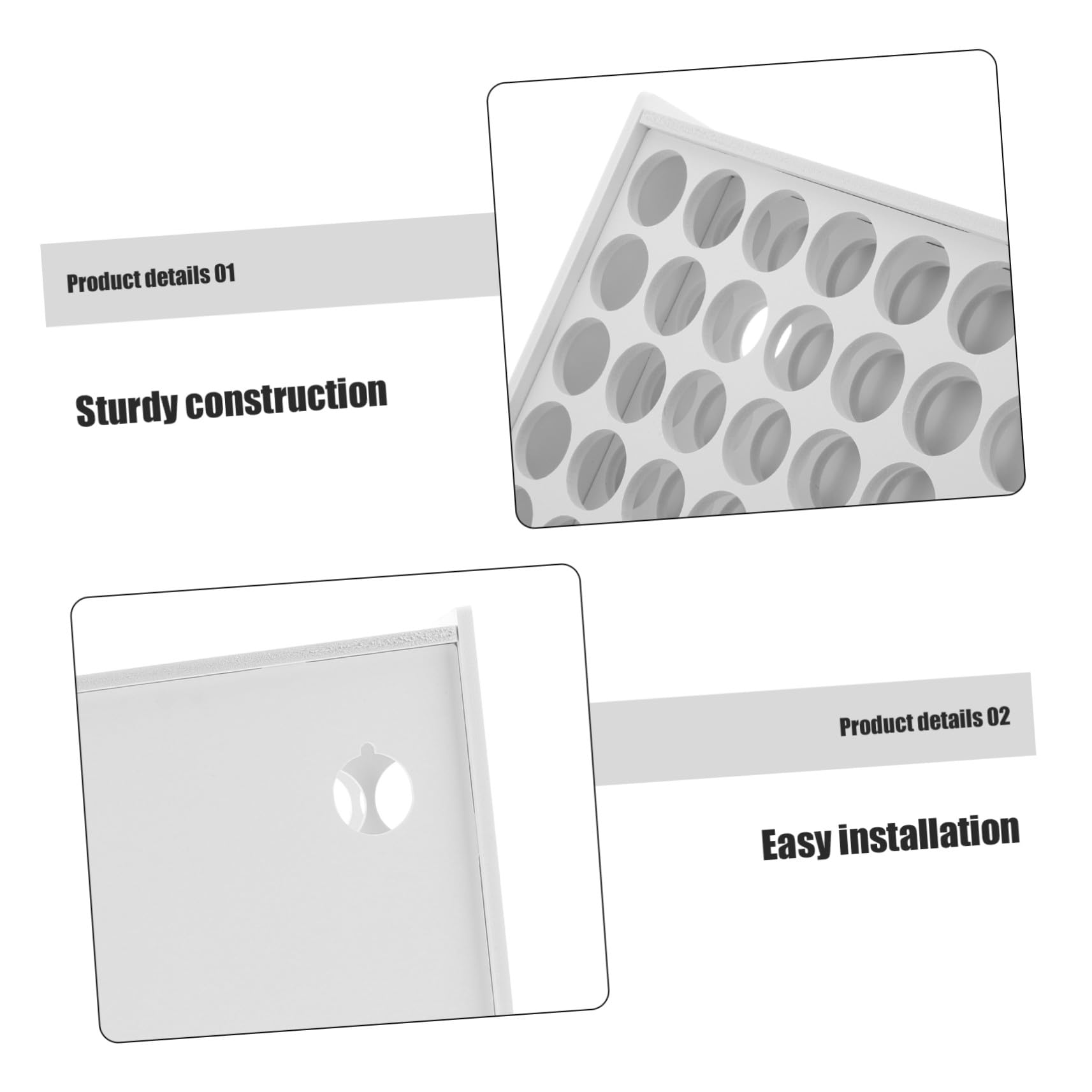 SHINEOFI Organizador Vertical De Pintura Para Manualidades y Óleo, Plástico Resistente Transparente, 63 Agujeros Para Montaje En Pared, Ahorro De Espacio Para Artistas y Uso Doméstico
