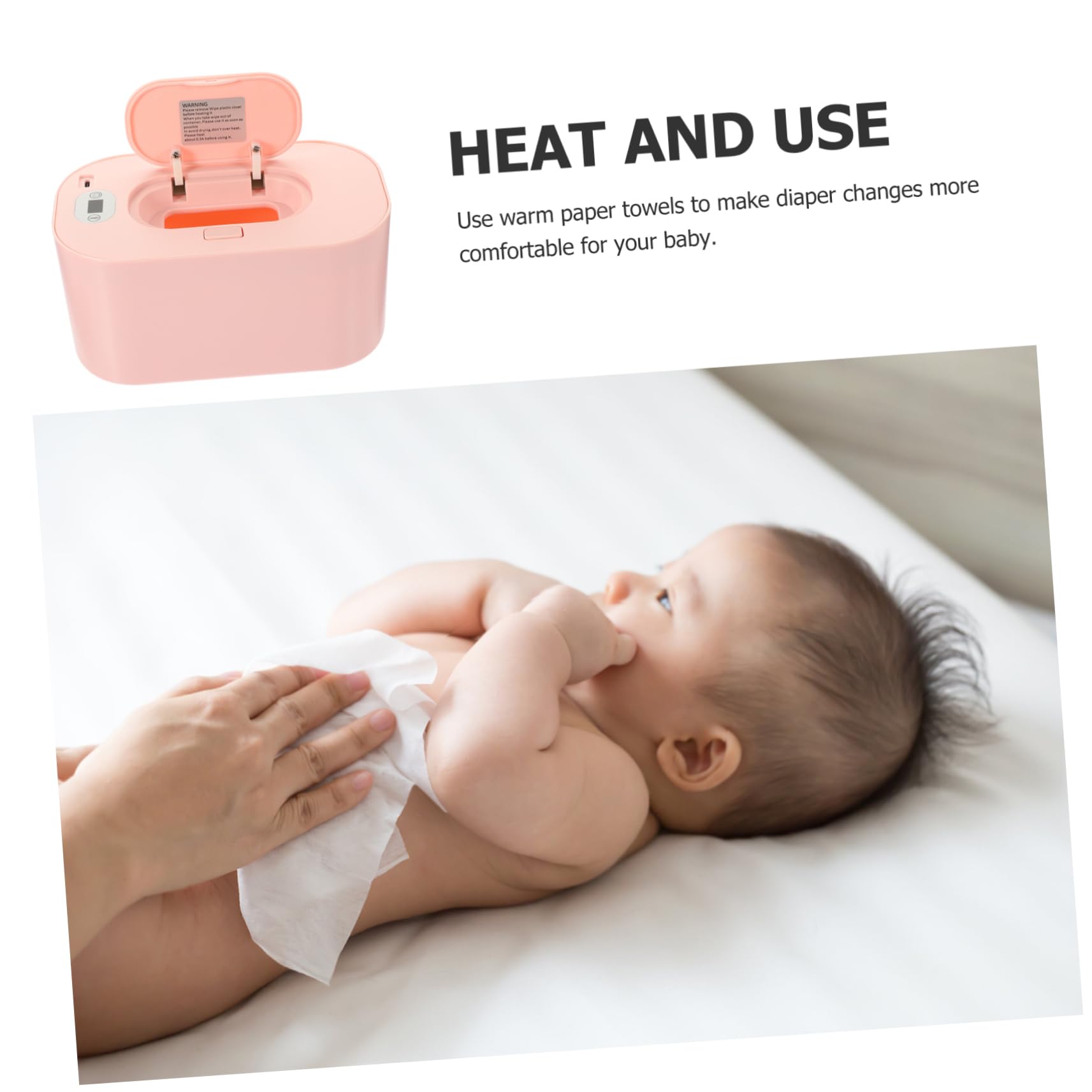 1 Set Scalda salviette umide Scaldabiberon Riscaldatore intelligente portatile Salviette portatili Scalda salviette for neonati Scaldasalviette Macchina Temperatura costante Scalda asciugamani bagnato