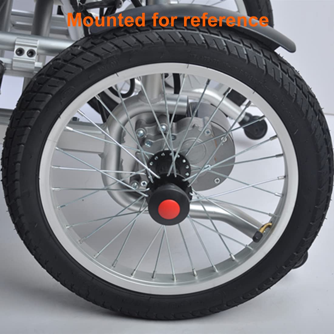 Kit de conversión de motor de silla de ruedas con control remoto 250W para silla de ruedas eléctrica plegable ligera de 12 pulgadas (Max 5kph air tire, with remote)