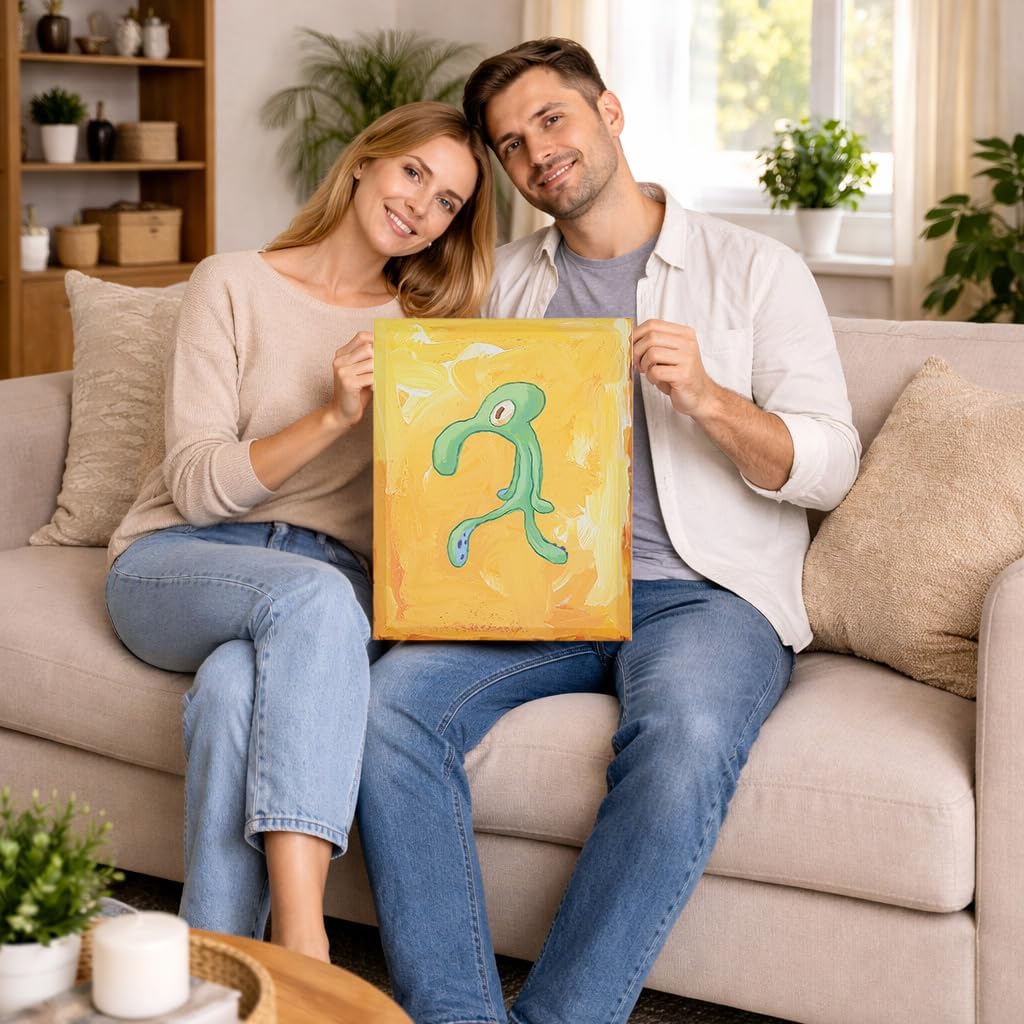 POP Creations SpongeBob SquarePants Bold And Brash Canvas Art - 17.5x14 Stretched Canvas - Ready-to-Hang Premium Quality Canvas Wall Art for Living Room