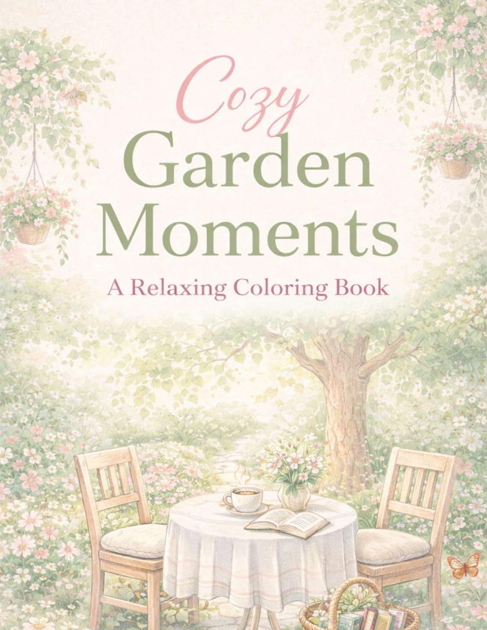Cozy Garden Moments: A Relaxing Coloring Book for Adults — 31 Detailed Scenes of Secret Gardens, Greenhouses, Flower Nooks & Peaceful Afternoons
