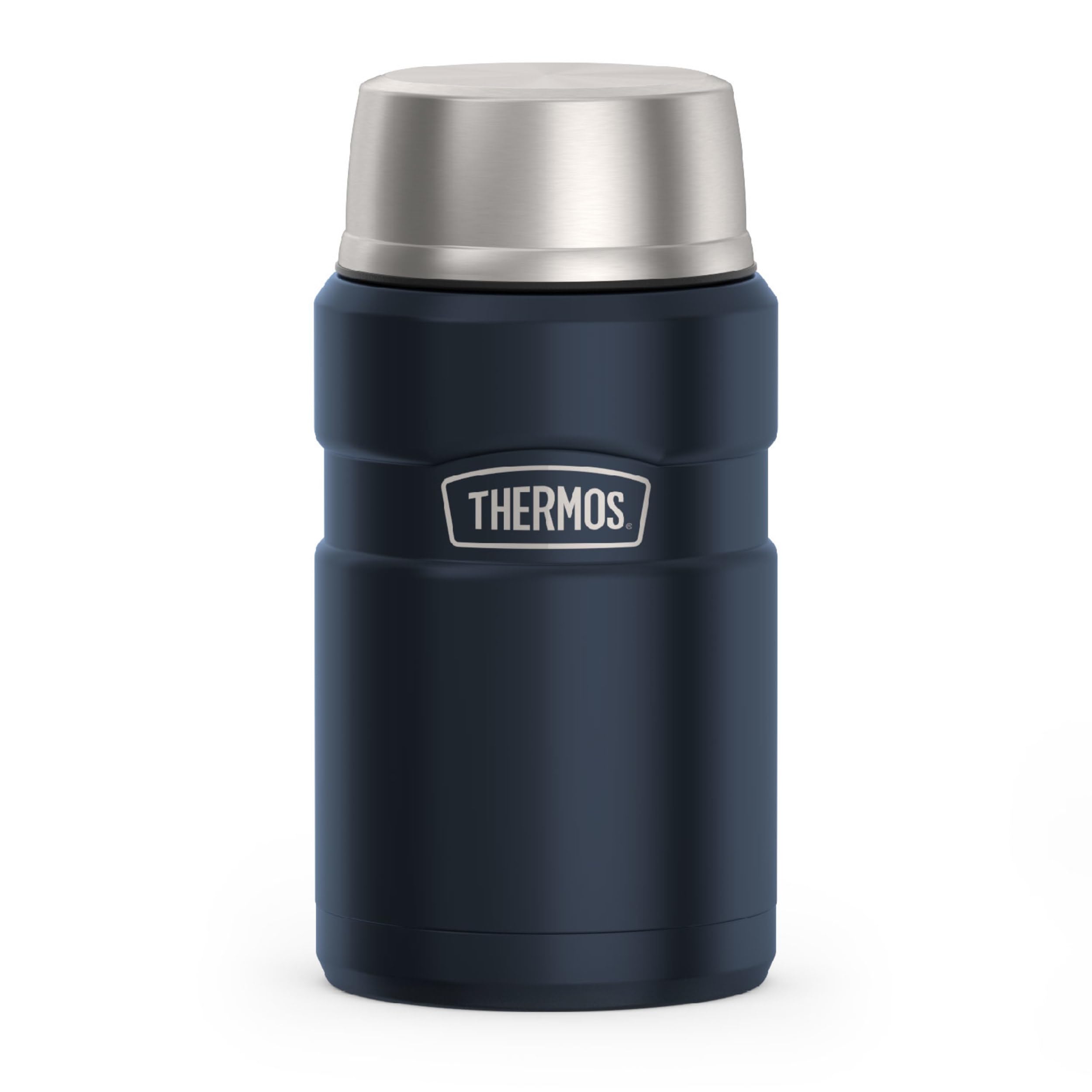 THERMOS Stainless King Food Jar with Bowl, 24oz, Matte Midnight Blue Matte Midnight Blue 24 Ounce