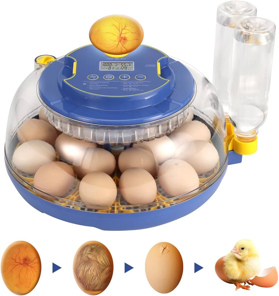 Amazon | 自動インキュベーター 自動孵卵器 自動転卵 大容量 照卵器