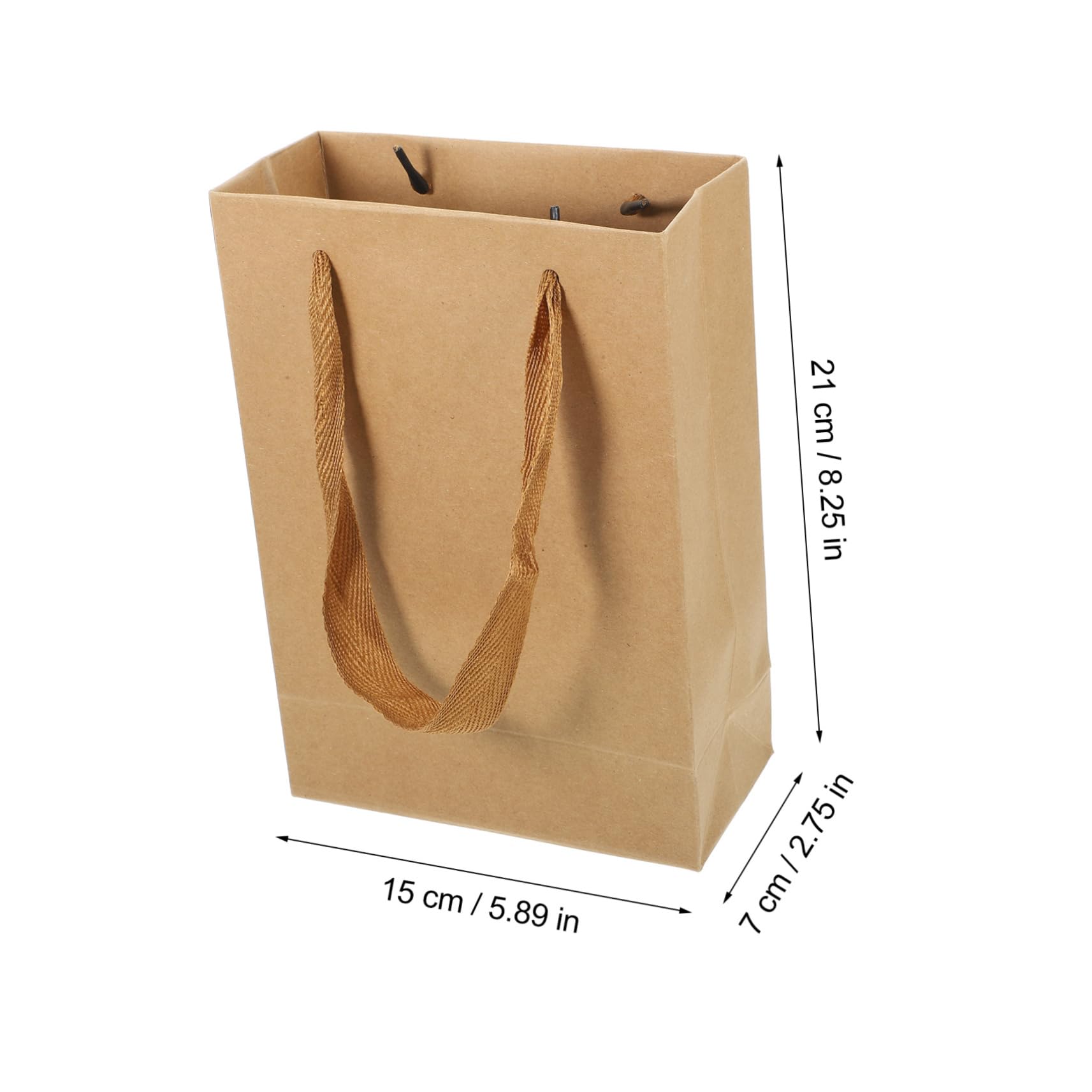 Bolsas de Papel para Dulces con Asas 25 Piezas Marrón