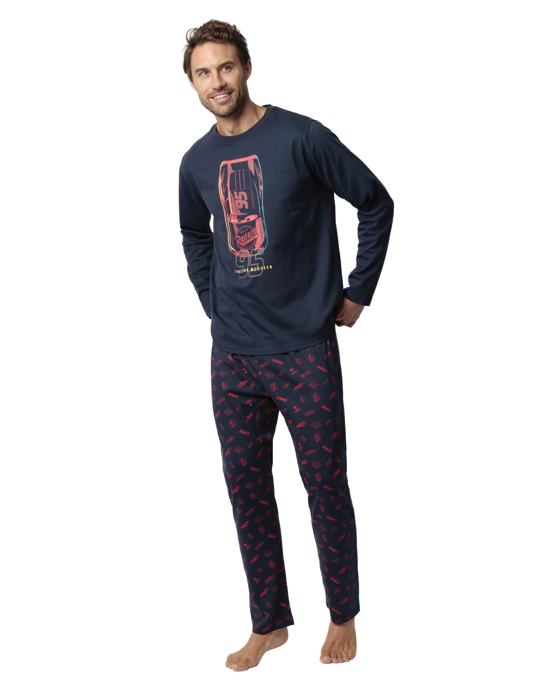 Disney Cars Pijama Manga Larga Neon Mcqueen para Hombre
