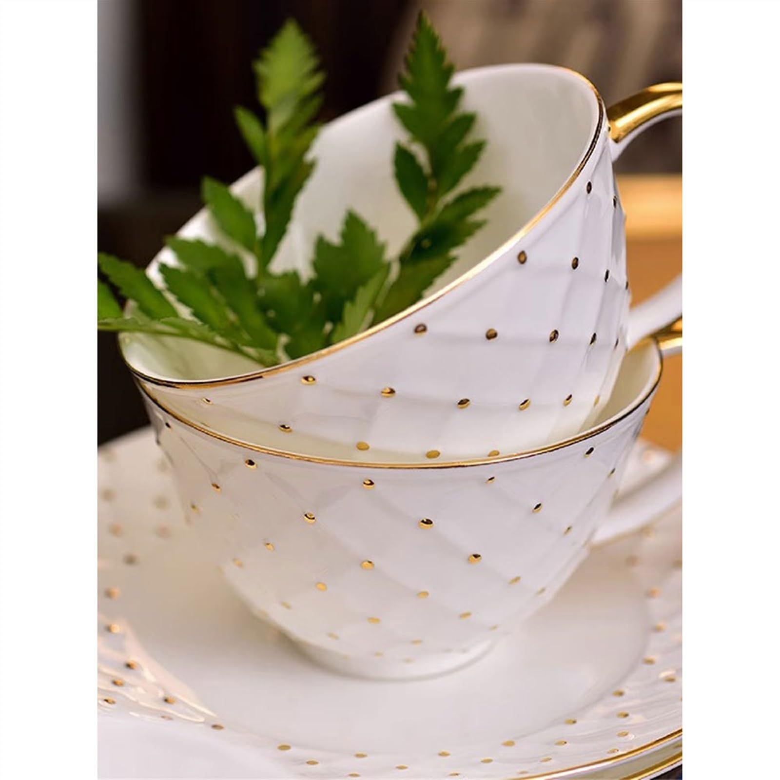 Tazza da cappuccino larga Tazze e piattini da caffè in stile americano Tazza da tè creativa di lusso in porcellana cinese da 180 ml Tè pomeridiano retrò semplice in stile corte da 180 ml Tazza da caff