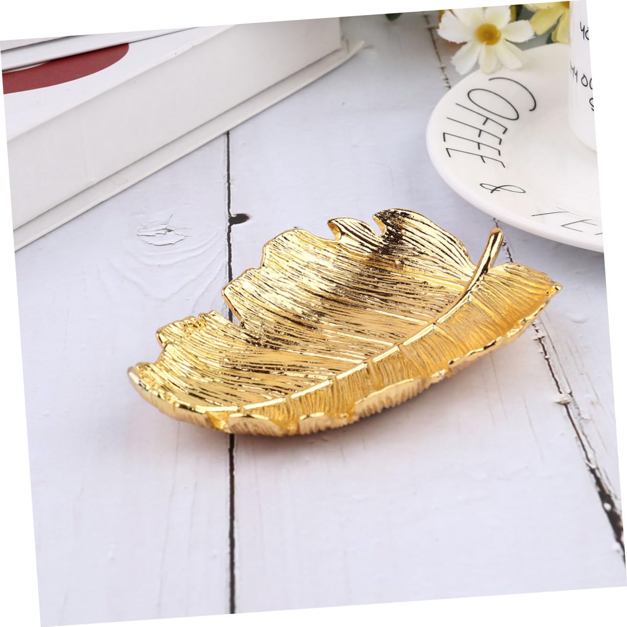 Vassoio Porta Gioielli Mini Vassoio Oro a Forma Di Foglia Espositore Anelli Organizer Gioielli Per Casa E Decorazioni Eventi Special