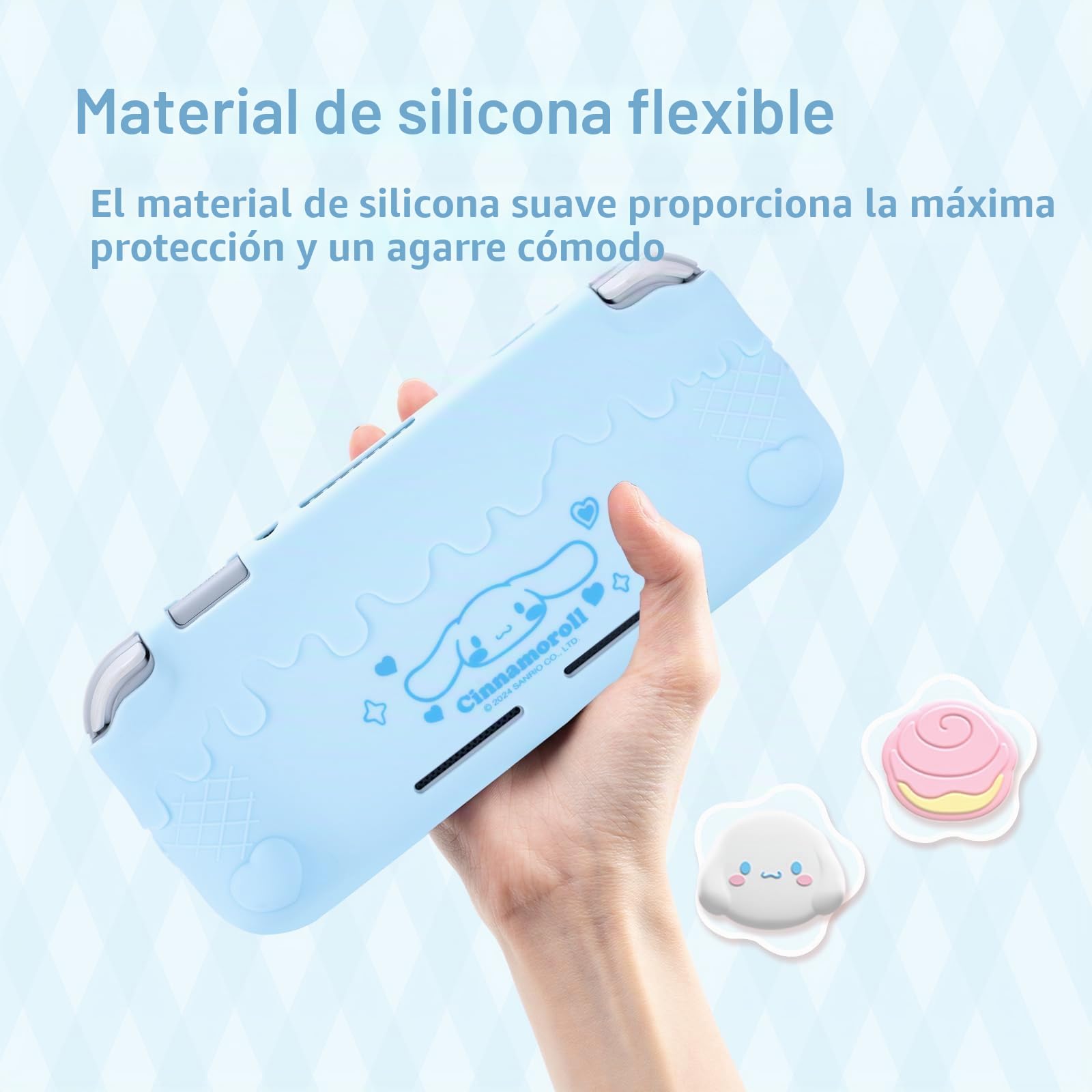Kuitmor Estuche para Switch Lite, Funda Protectora de Silicona Suave, Carcasa Protectora Antirrayaduras Compatible con Switch Lite 2019 con 2 Tapas de Agarre