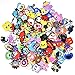 ZSWQ 100 Pcs Different PVC Shoe Charms,Shoes Charm Cartoon Lovely Shoes Decoración Pulsera Charms Favores De Fiesta,los mejores regalos para adultos, adolescentes, niños y niñas