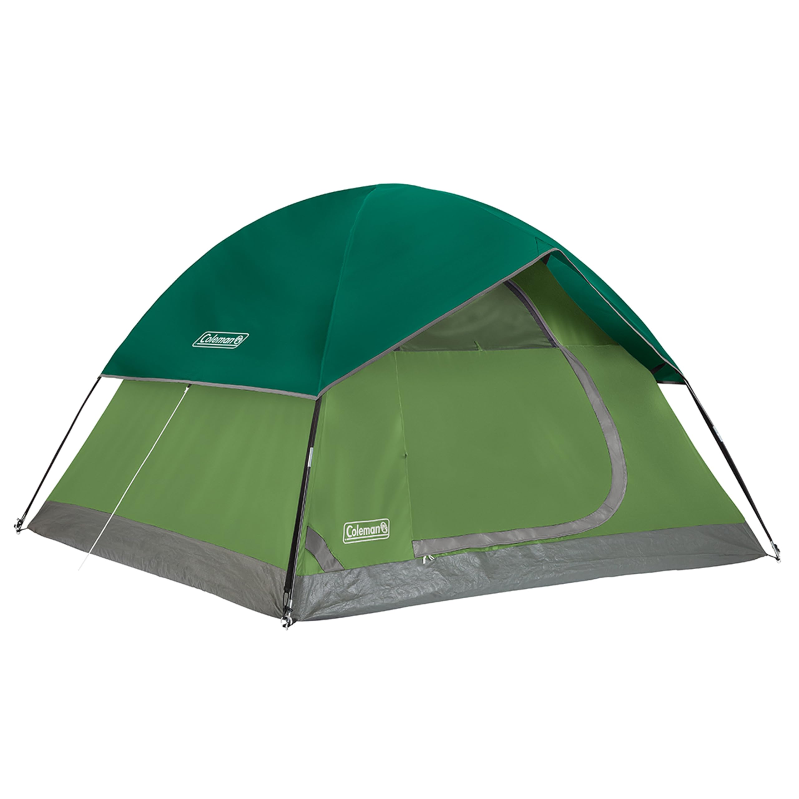 Coleman Sundome Camping Tent with Rainfly, 2/3/4/6 Person Tent Sets Up in 10 Mins, Weatherproof Shelter for Camping, Festivals, Backyard, Sleepovers, & More Spruce Green 4 Person