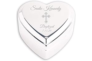 Personalized Heart Jewelry Keepsake Box for Precious Girl's Baptism