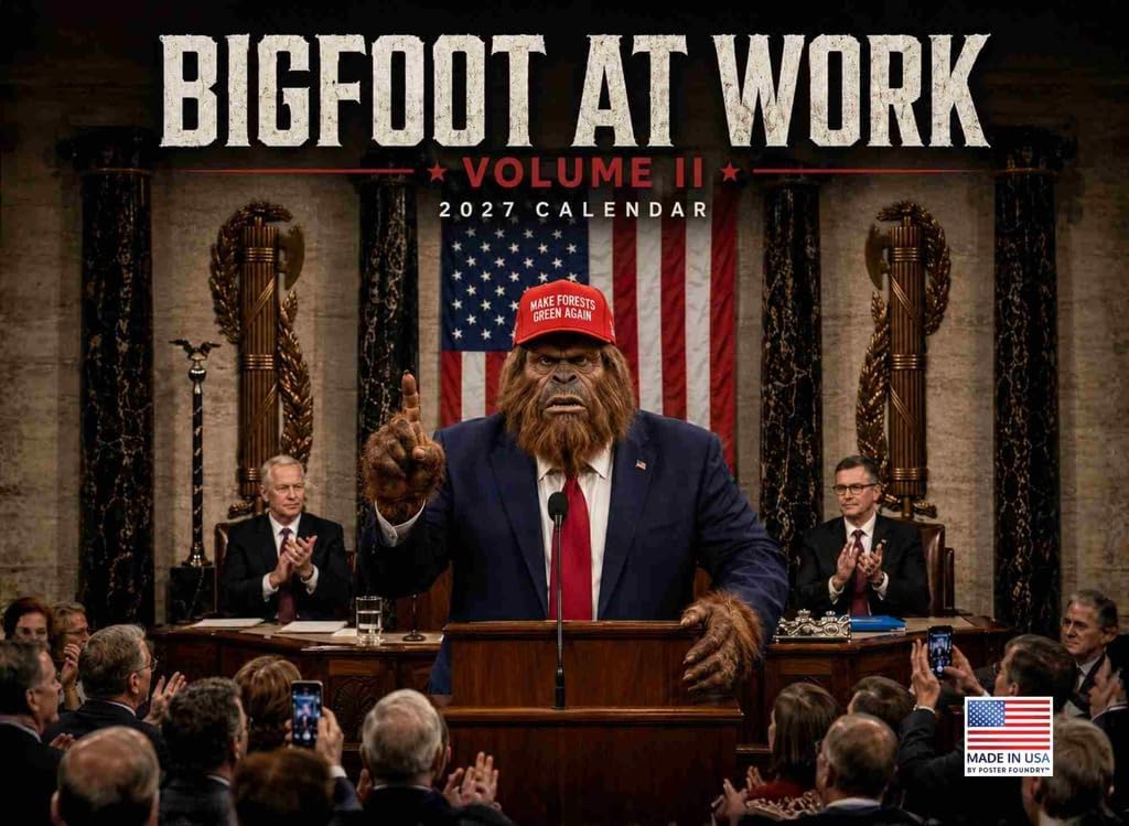 Amazon.com: Bigfoot At Work Calendar 2027 Monthly Wall Calender 12 ...