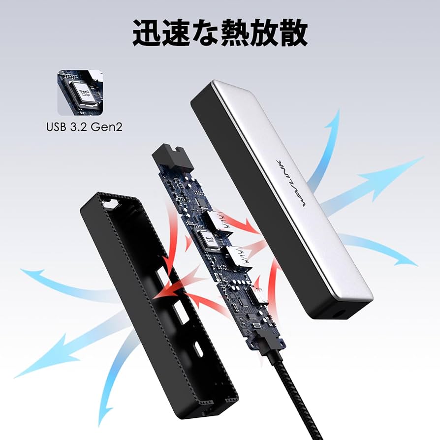 Amazon | WAVLINK USB C ハブ、2.5Gbps超高速有線LANアダプター