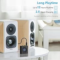 Vista 4 de 1Mii Receptor Bluetooth 5.1 para estéreo del hogar, adaptador de audio Bluetooth con 3.5mm RCA, transmisión de música Hi-Fi inalámbrica desde