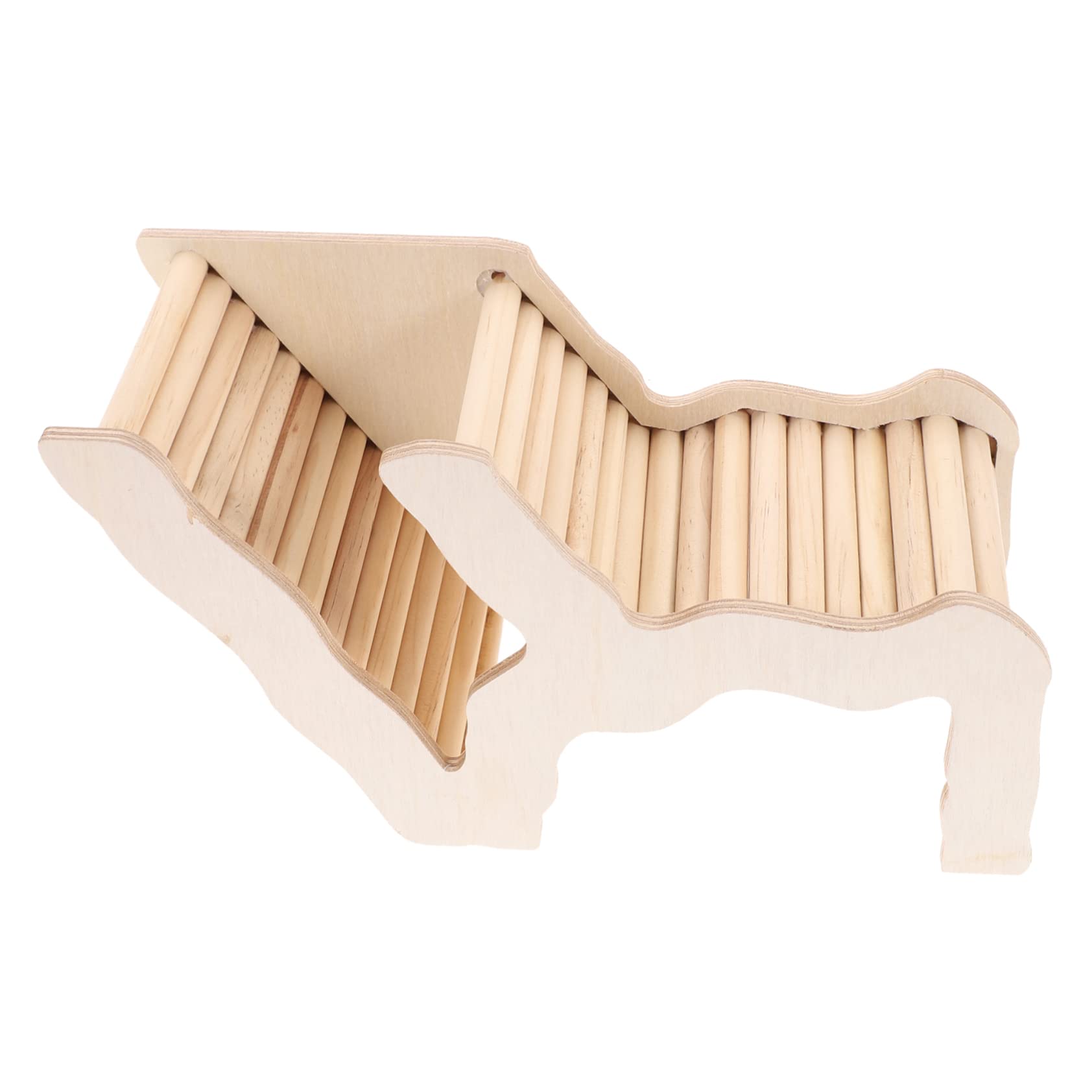 Abaodam Hamster Holzversteck mit Leiter aus Khaki Holz Geruchsneutral und Sicher für Kleintiere zum Schlafen und Selbstgemacht Dekoration im Käfig