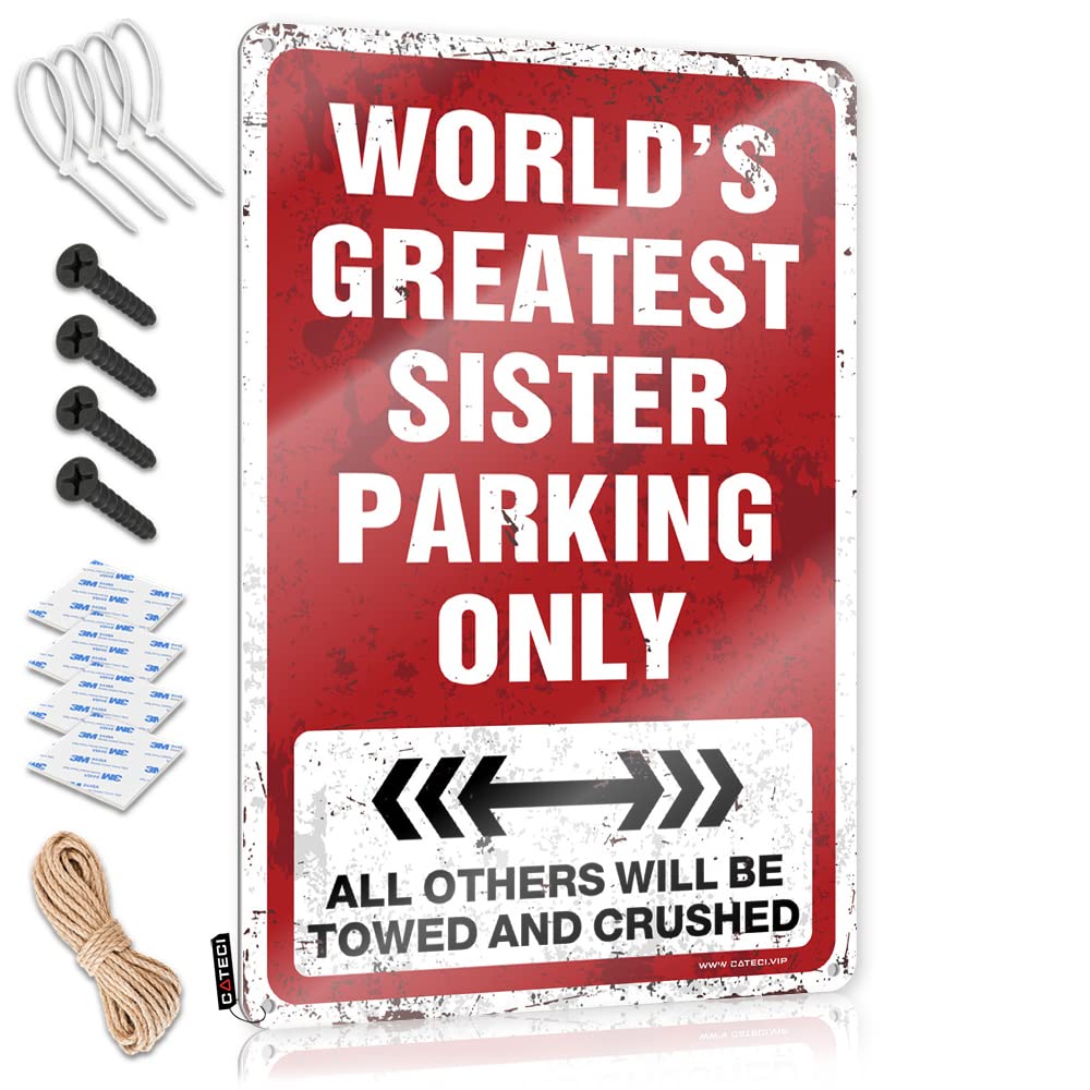 Fzfn Colour Decor Accessory Round World's Greatest Sister Parking Only For Tavern - Restroom Accessories Customizable(30X40cm)