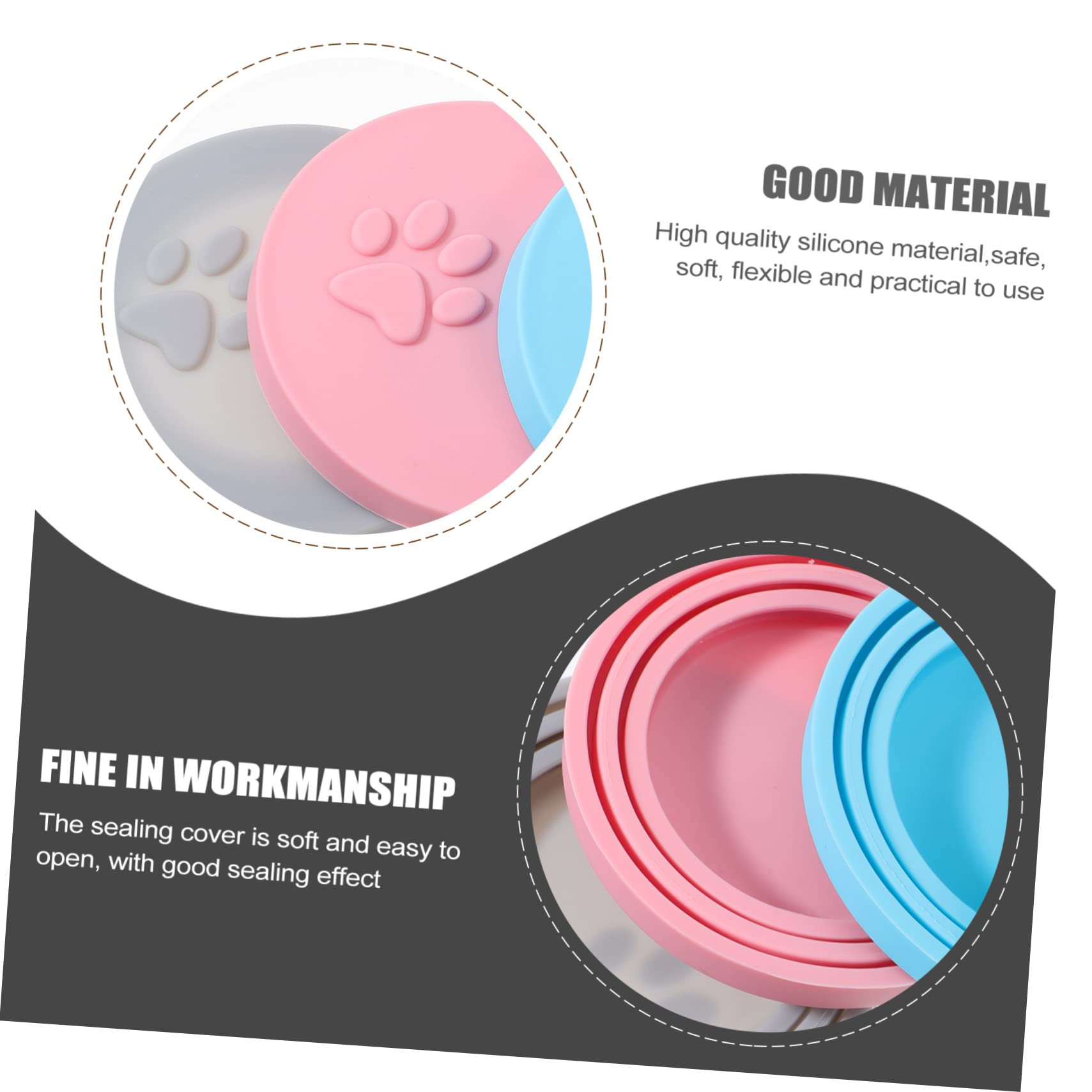 Happyyami 12 Piezas tapa de lata para mascotas lata de comida suministro de mascotas Cubiertas de lata para refrigerador fundas comida para cachorros gato puede cubrir puede cubrir
