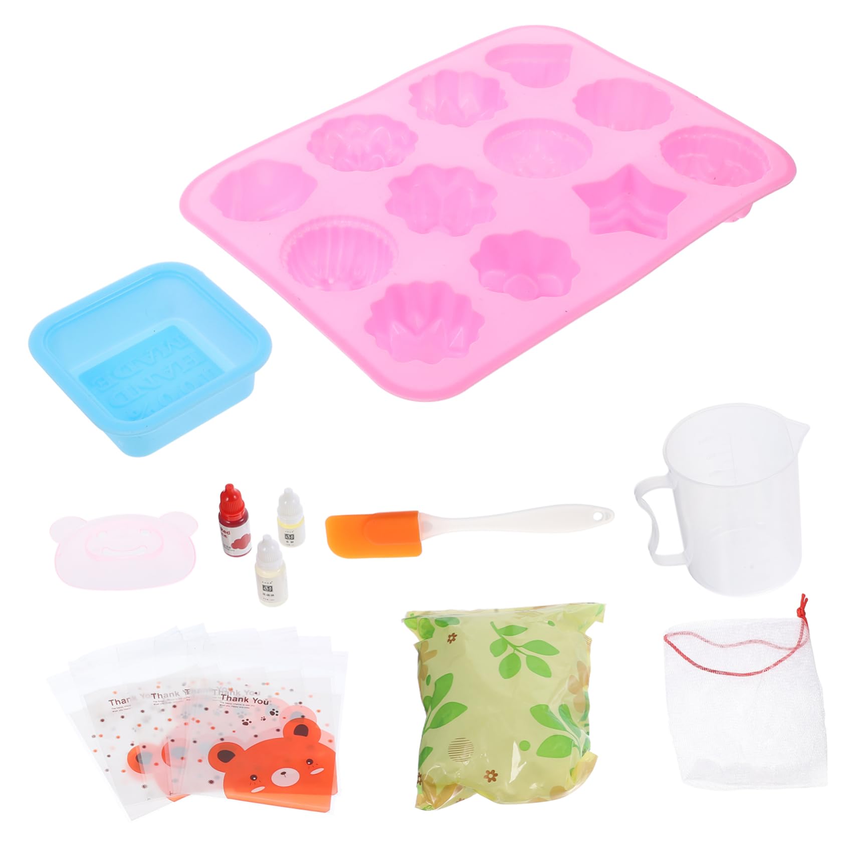 NUOBESTY 1set Kit Per La Creazione Di Sapone Fai Da Te Per Principianti Accessori Per Produzione Di Sapone Casa Varietà Di Forme e Colori Casual