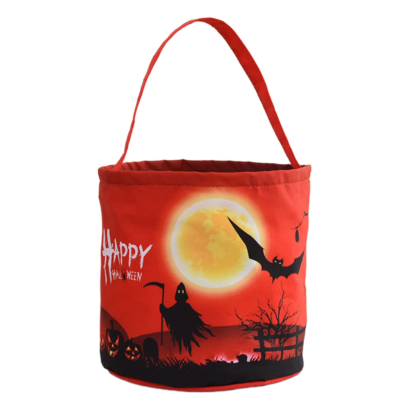 Kalttoy Halloween Buckets Halloween Pumpkin Bucket Candy Bags Candy Buckets 4 Colors for Kids Bags with Handles
