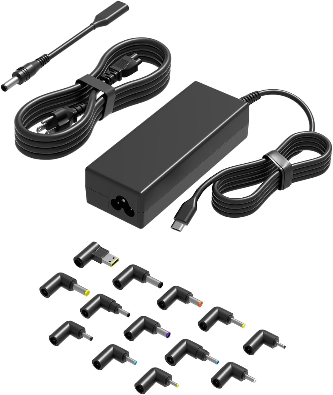 100W Universal Laptop Charger with USB-C and 15 Charging Port? Compatible with Lenovo Dell HP Acer Asus MacBook Gateway Toshiba Fujitsu Sony LG MSI Google Samsung-Chromebook/Monitor