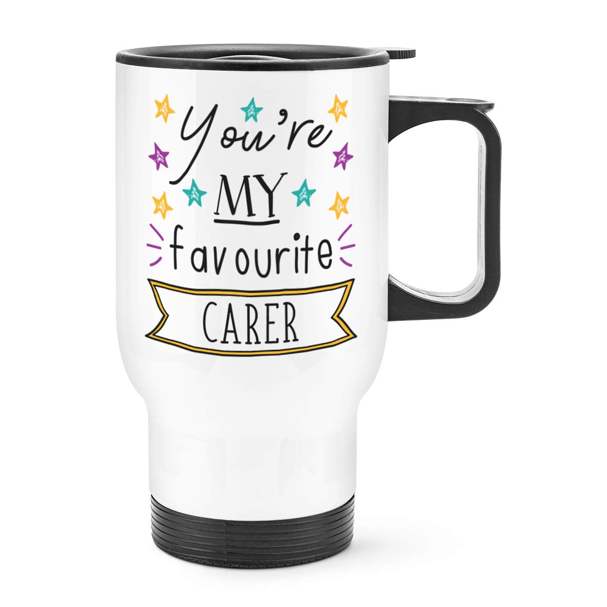 You're My Favourite Carer Stars Travel Mug Cup with Handle