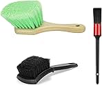 Wheel Rim & Tire Brush Set, Soft & Stiff Bristle Wash Cleaning Supplies Kit for Car Body Exterior Surface, Carpet, Truck,SUV,RV,Motorcycle