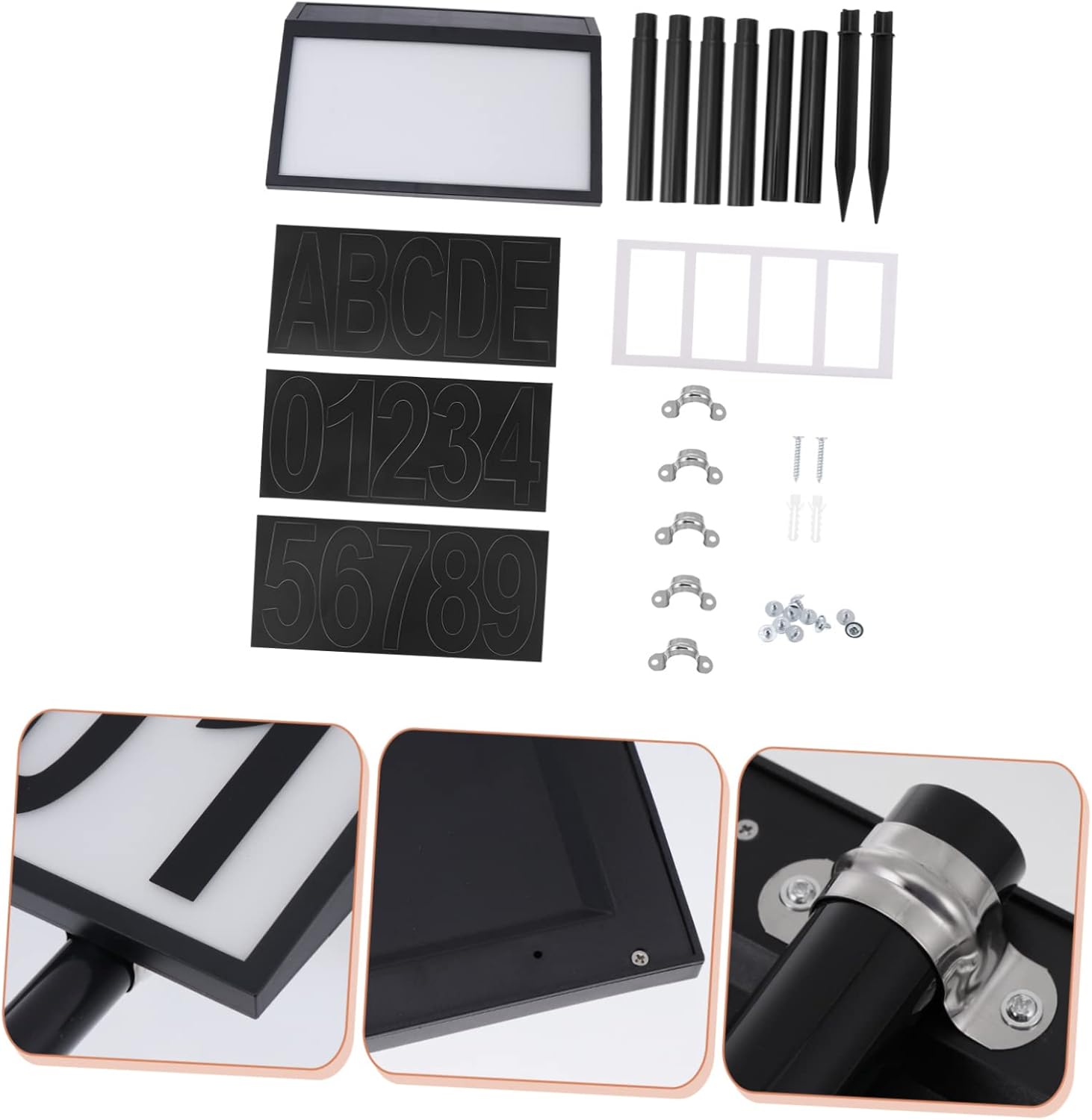 ARTIBETTER Solar Home Number Light Kit Solar Address Led Fence Emergency Visibility