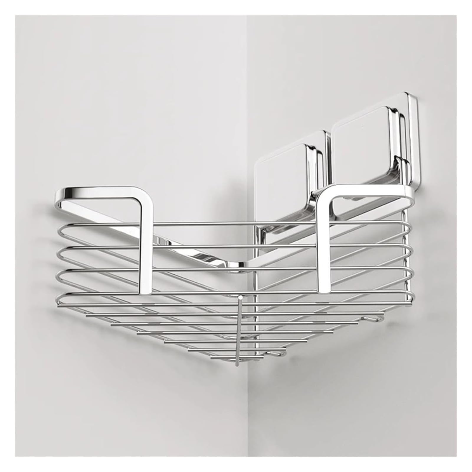 Estantes de Ducha, Estante de Pared for baño, Organizador de Ducha de Esquina de Acero Inoxidable sin taladros.