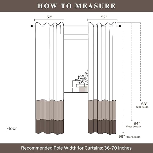 Miniatura 6 de Cortinas verdes 100% opacas para dormitorio, con aislamiento térmico, aspecto de lino, con ojales y parte trasera negra para sala de estar, 52 x 63