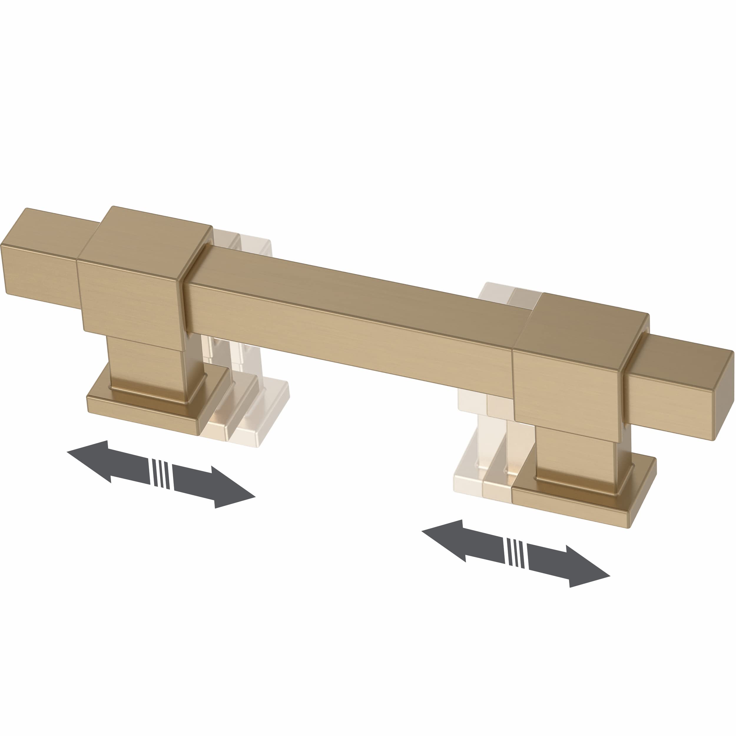 Franklin Brass P44367-CZ-B Square Bar Adjusta Cabinet Pull, 1-3/8"" to 4"", Champagne Bronze, 5 Pack, 1-3/8" to 4" (35-102mm) - Image 3