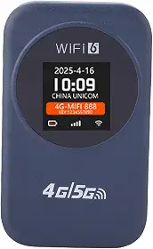 Luocute Roteador WiFi Portátil 4G 300Mbps 2.4G Time Display Mobile Hotspot, Estabilidade para Viagens, Compatível Com Internet Portátil, Bateria de 3000mAh, Fácil Operação, Informações