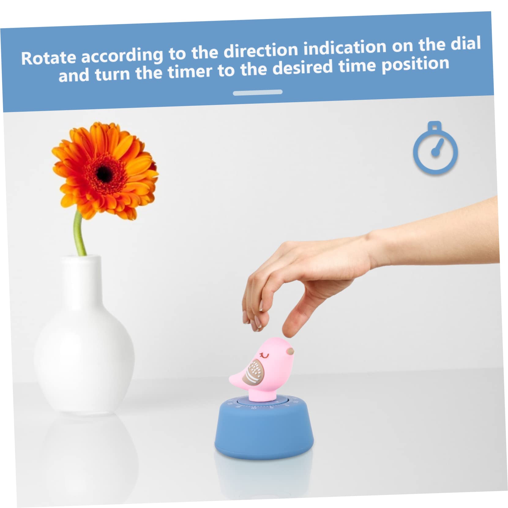 Zerodeko 2piezas Temporizador Mecánico De Cocina Forma De Pájaro Fácil De Usar para Cocinar Huevos y Repostería Diseño Compacto y Divertido para Adultos