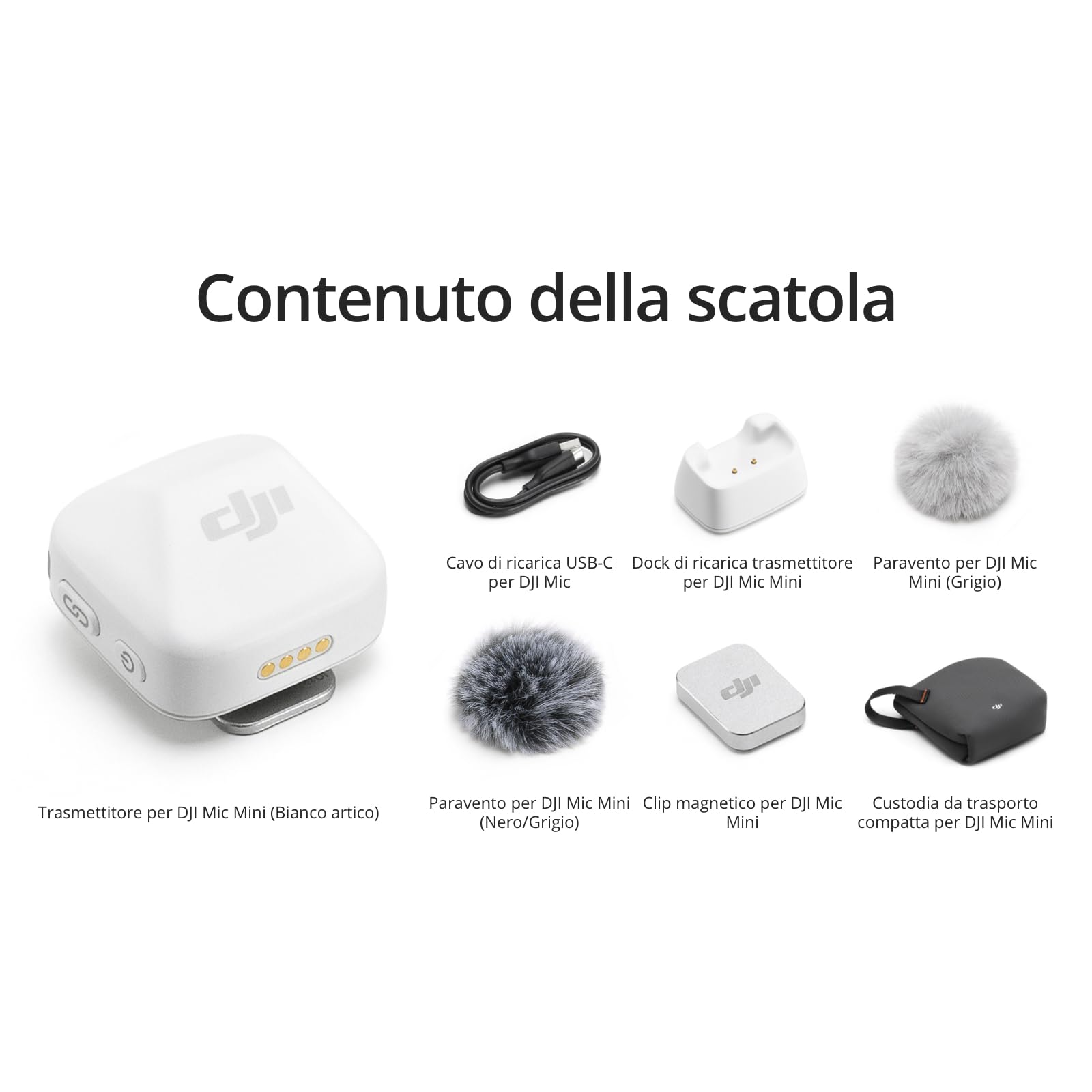 DJI Mic Mini Microfono Wireless Bianco - Per IPhone, Android E Fotocamere | Audio Professionale - Foto 3