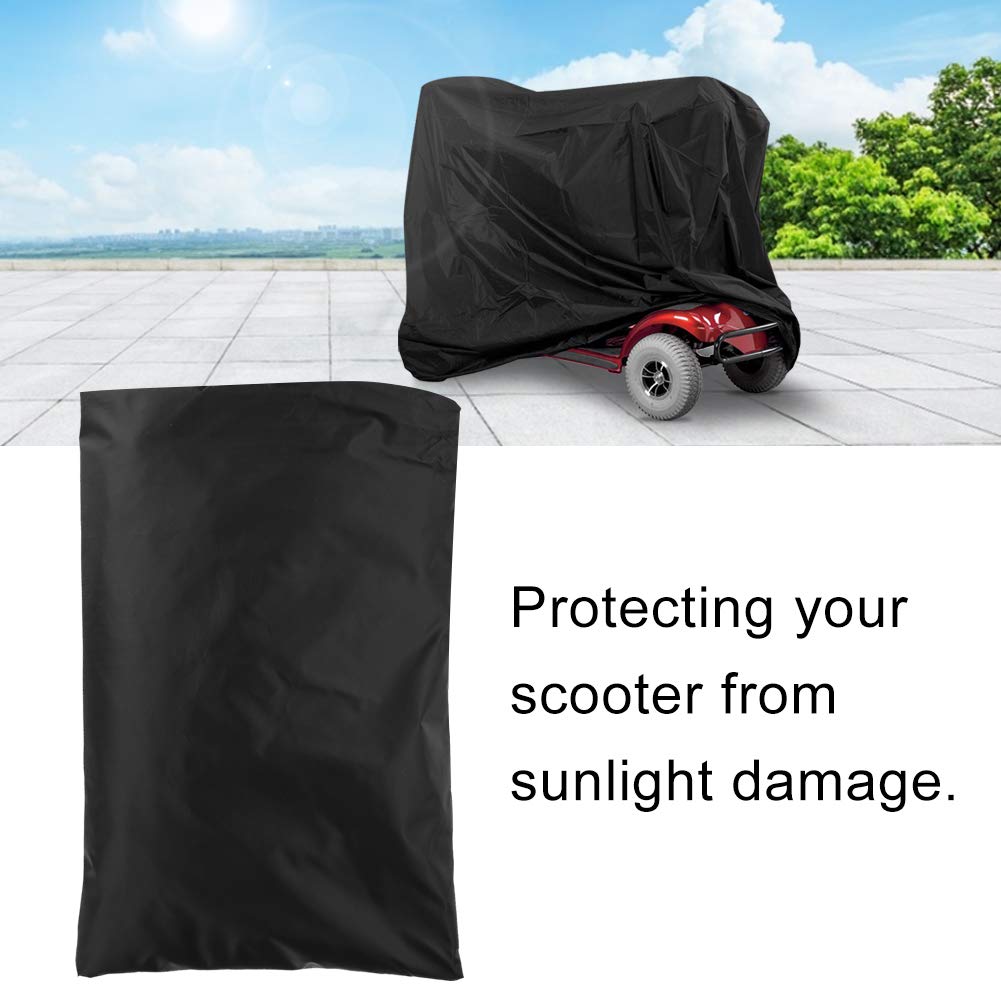 Professional Mobility Scooter Cover, Waterproof Eldly Mobility Scooter Storage Motorcycle Covers Wheelchair Waterproof Rain Protection Scooter Cover, 55.1 x 25.9 x 35.8inch - Image 2