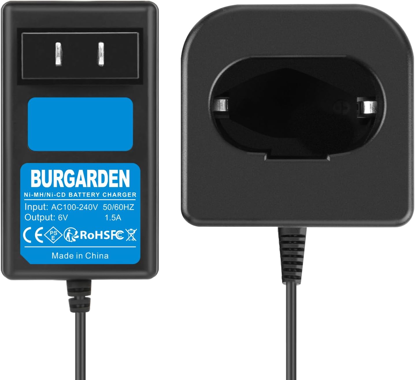 6V Ni-MH/Ni-CD Charger Compatible with Paslode 902000 404717 | 900476 902667 B20544E BCPAS-404717404400 900400 900420 900600 901000 (Not for Li-ion Battery)