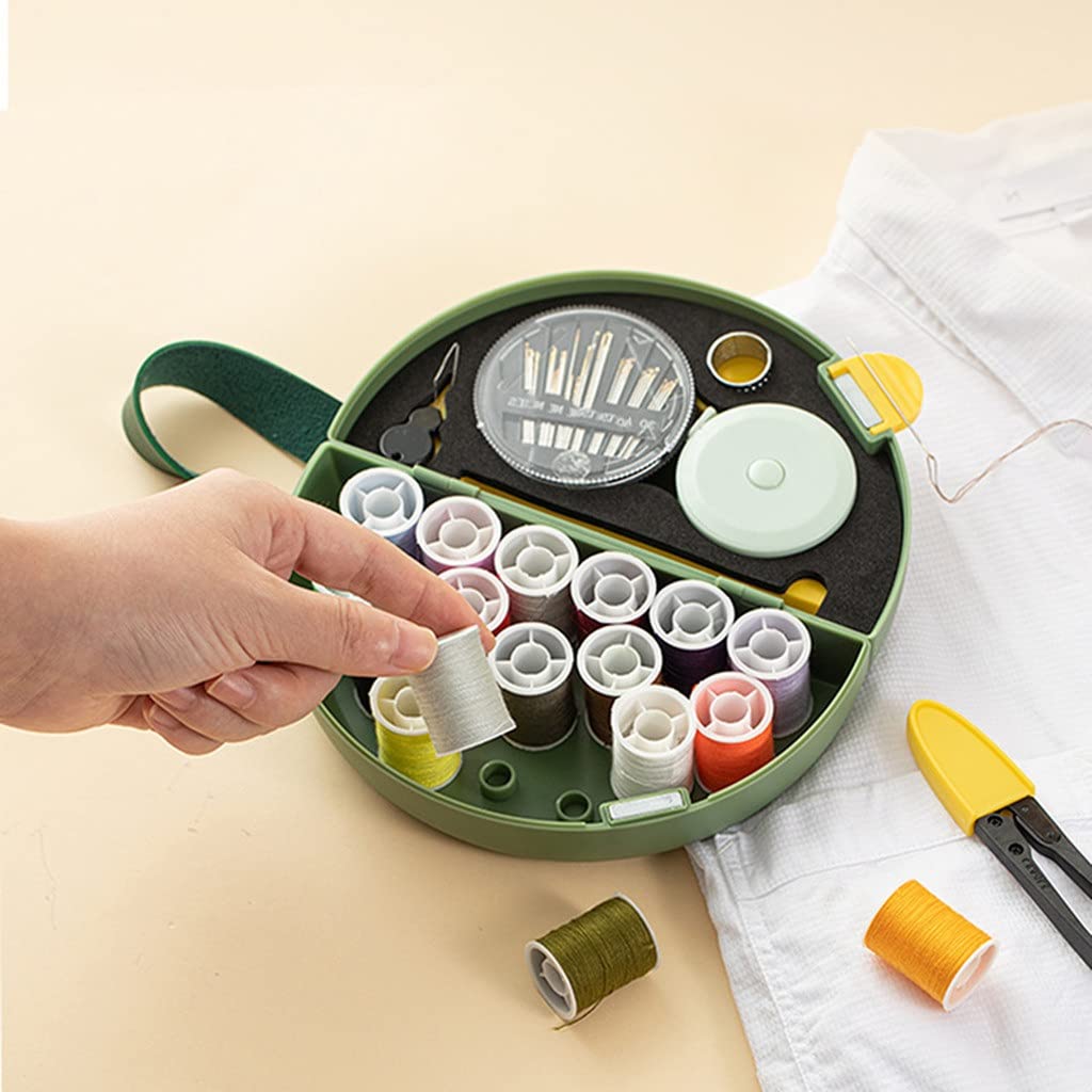 Zestawy do szycia DIY wielofunkcyjny zestaw pudełek ręcznie pikowanie szycie haft nici akcesoria kreskówka przenośne (kolor: Argento, rozmiar: Talla ?nica)