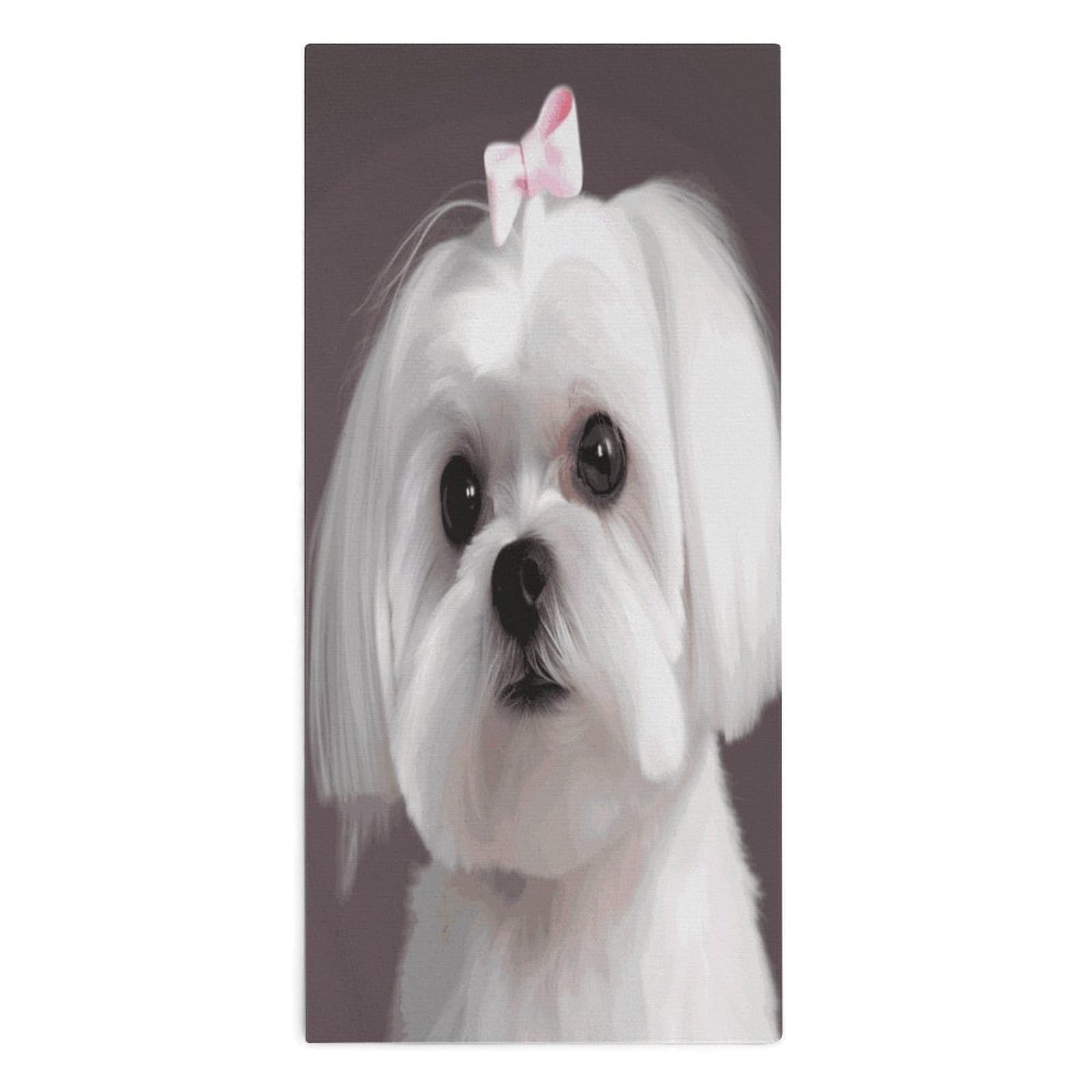 YUXBVKRS Lovely Maltese Dog Hand Towels for Bathroom 14x29 Inch