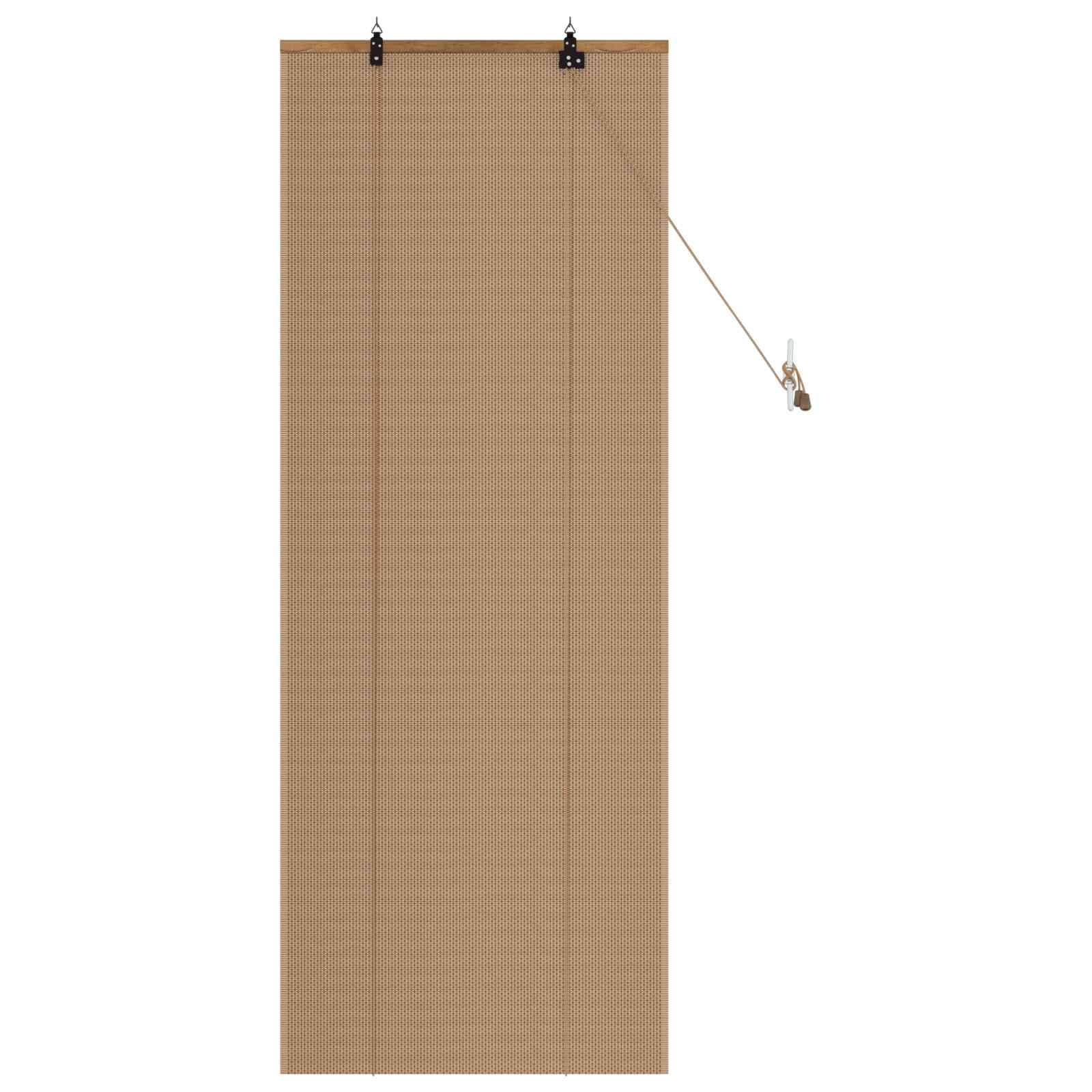 Store enrouleur en bambou marron - 60 x 160 cm - Protection solaire pour fenêtre