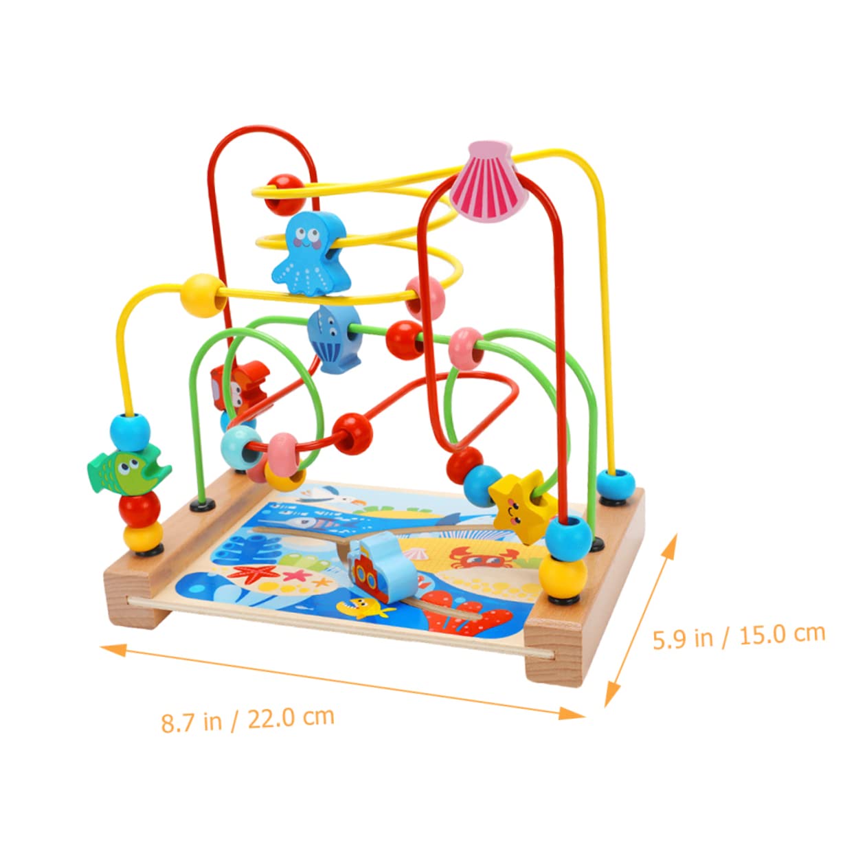 VANZACK Labirinto per Perline Bead Maze Roller in Legno 1 Pezzo | Giocattolo Educativo Precoce, Decorazioni Scuola, Compleanno e Festività