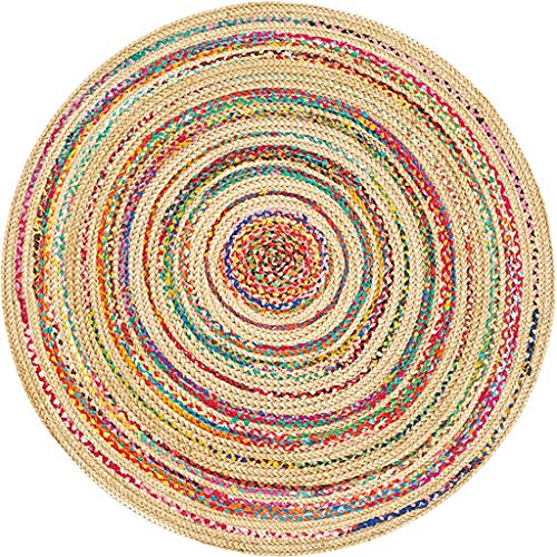Résistant à la saleté Épaissir Ronde Tapis Maison Chambre Nuit Douce et antiglisse Salon Creative étude Tapis Gondola Chaise d'ordinateur (Size : 100cm)