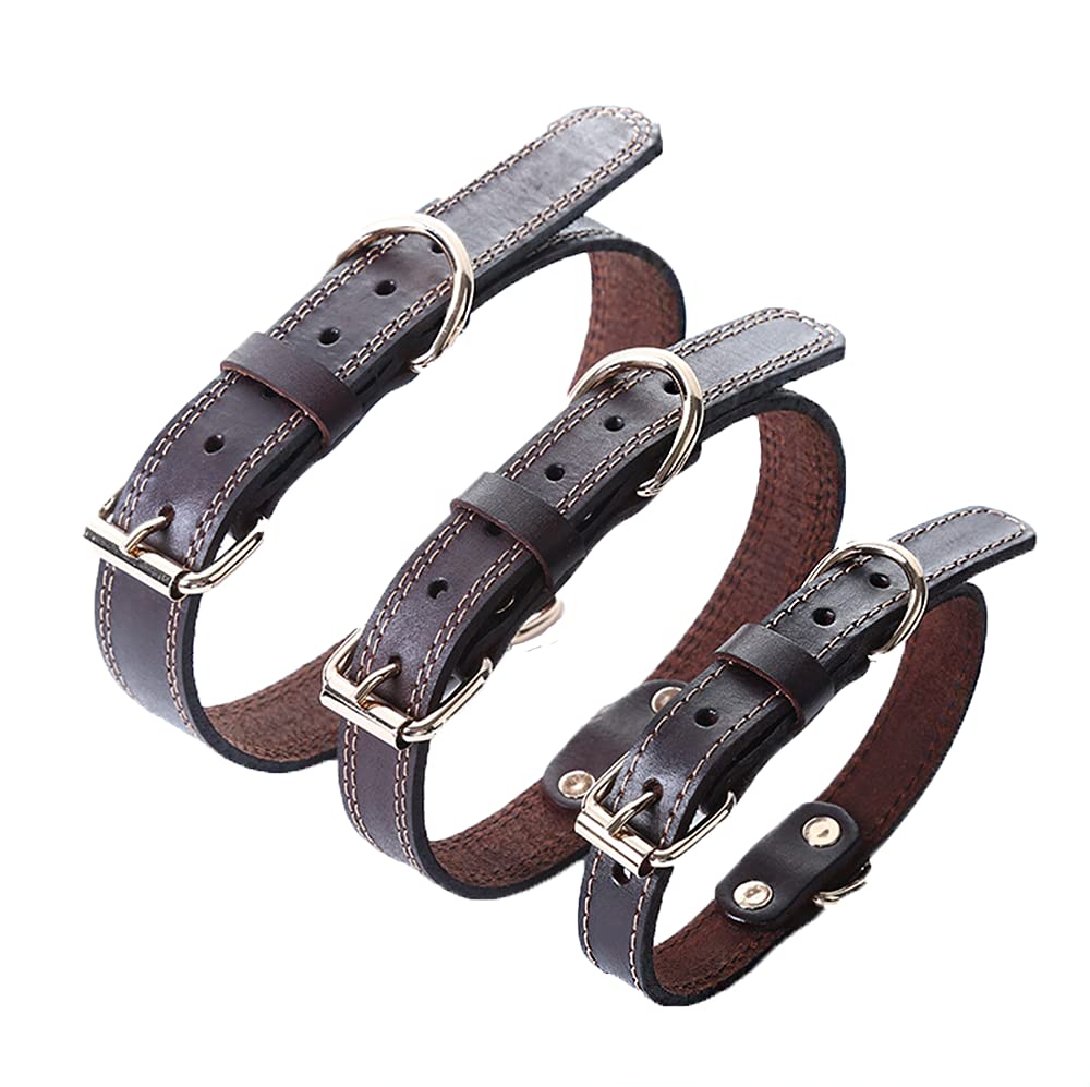 Rigsafe Genuine Leather Dog Collar , Well Cushioned , Best for Your Dogs, Cats Can be custmoised with Your pet Name (Brown, S(13"-16")) (B0973GY2L4) Amazon Price History, Amazon Price Tracker
