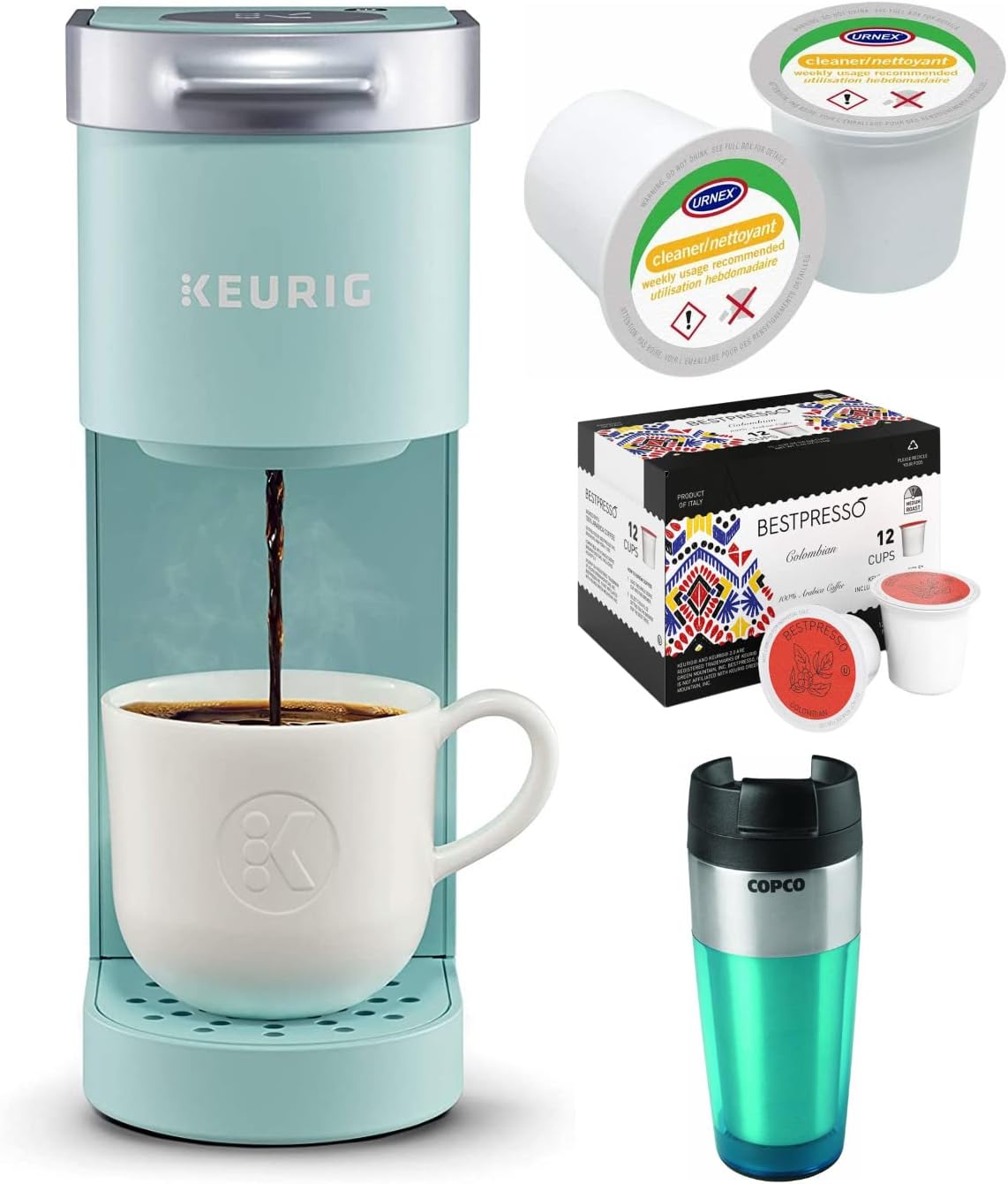 80% оƒƒ Dіѕсоunt Keurig K-Mini Single Serve Coffee Maker (Oasis) with 12-Count Colombian Roast Coffee, Cleaning Cups & Tumbler Bundle (4 Items) 80% оƒƒ Dіѕсоunt Keurig K-Mini Single Serve Coffee Maker (Oasis) with 12-Count Colombian Roast Coffee, Cleaning Cups & Tumbler Bundle (4 Items)