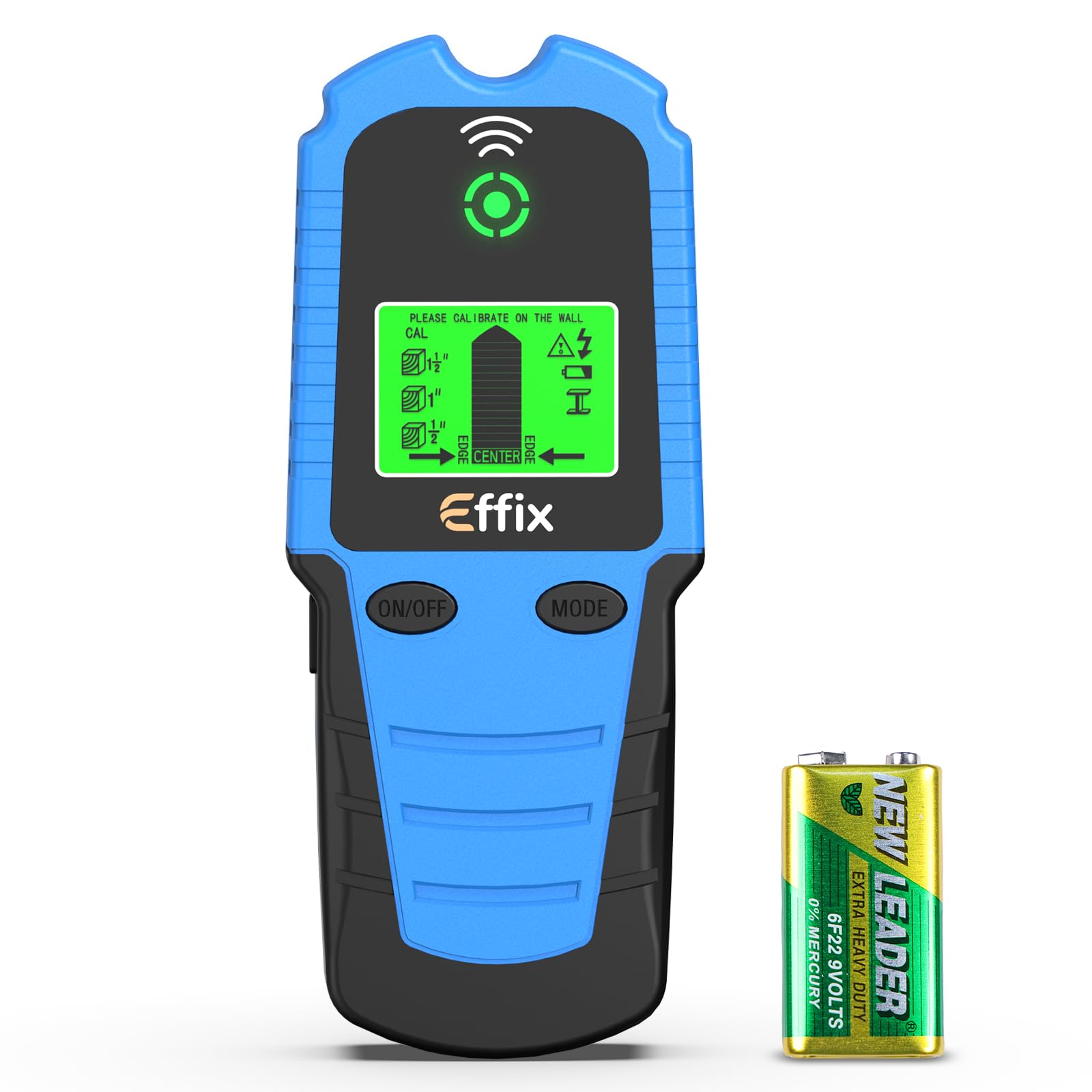Effix Stud Finder Wall Scanner - 5 in 1 Electronic Stud Detector with Smart Micro Sensor Chip, HD LCD Display & Audio Alarm, Wall Stud Finder Tool for Wood, Metal, AC Wire, Joist, Pipe Detection