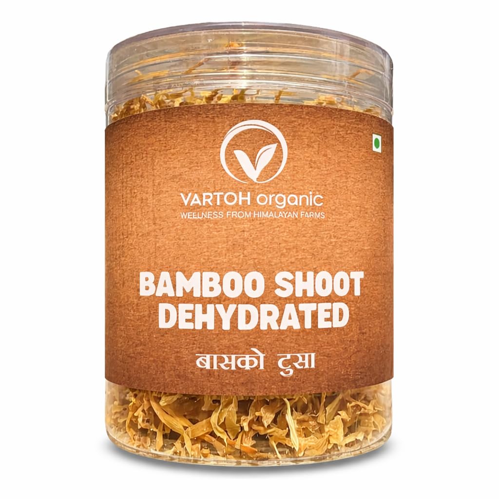 Vartoh Organic Dried Bamboo Shoots 40g | Dehydrated Slices from Sikkim | Natural Himalayan Vegetable for Curry, Soup & Pickle | No Preservatives-image-9