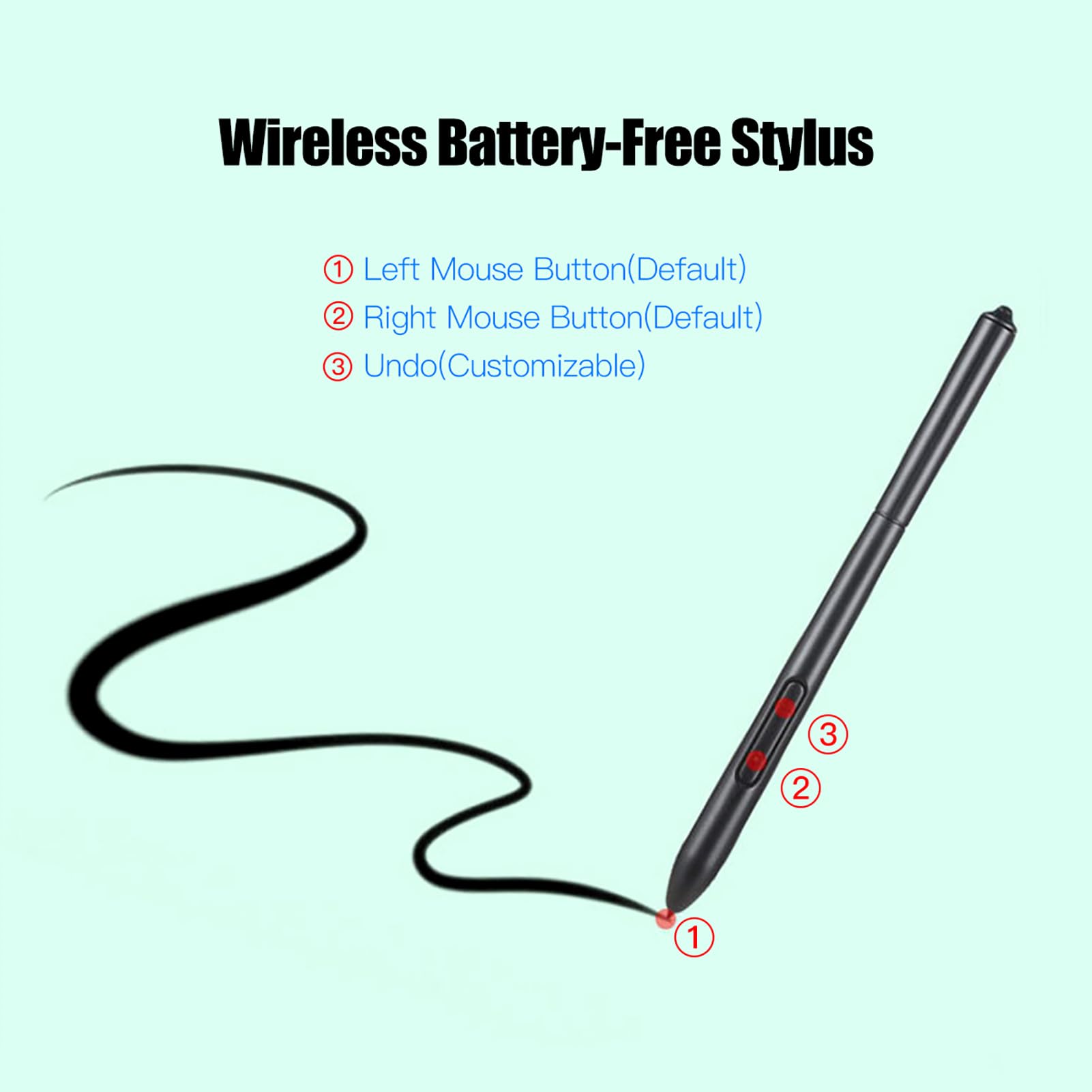 Tablet Grafico Digitale, Tablet Disegno Professionale 10x6 Pollici con 8192 Livelli di Pressione, 12 Tasti Espressi, Risoluzione 5080LPI, per PC, Laptop, Connessione