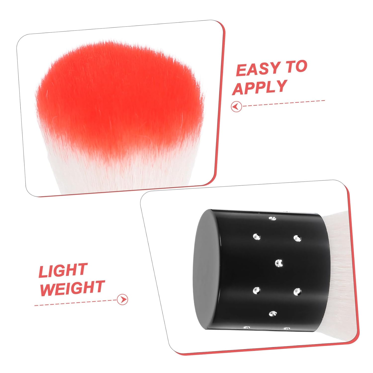 2pcs Nail Brush and Dipping Powder Container Soft Mushroom Head Powder Brush for Nail Art and Cleaning for Beginners and Professionals