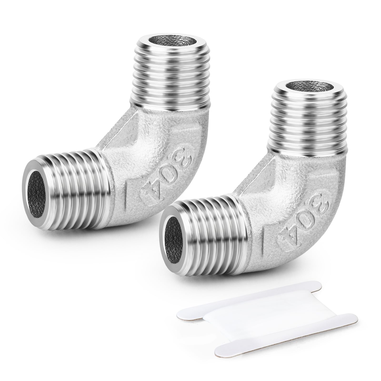Codo de acero inoxidable 304 duradero de 90 grados para sistemas de aceite
