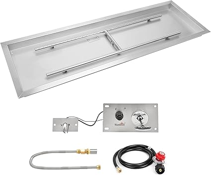Stanbroil 48 x 14 Inch Rectangular Drop-in Fire Pit H-Burner Pan