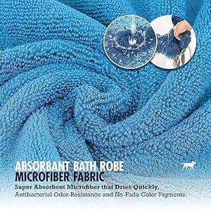 Tuff Pupper Fast Drying Dog Bath Robe | 800 gsm Plush Dog Towel Bathrobe/Dressing Gown | Super Absorbent Pet/Puppy Bathrobe | Adjustable Hood & Belly Strap | Super Soft | Fast Drying (XXXL, Blue) Tuff Pupper Fast Drying Dog Bath Robe | 800 gsm Plush Dog Towel Bathrobe/Dressing Gown | Super Absorbent Pet/Puppy Bathrobe | Adjustable Hood & Belly Strap | Super Soft | Fast Drying (XXXL, Blue)