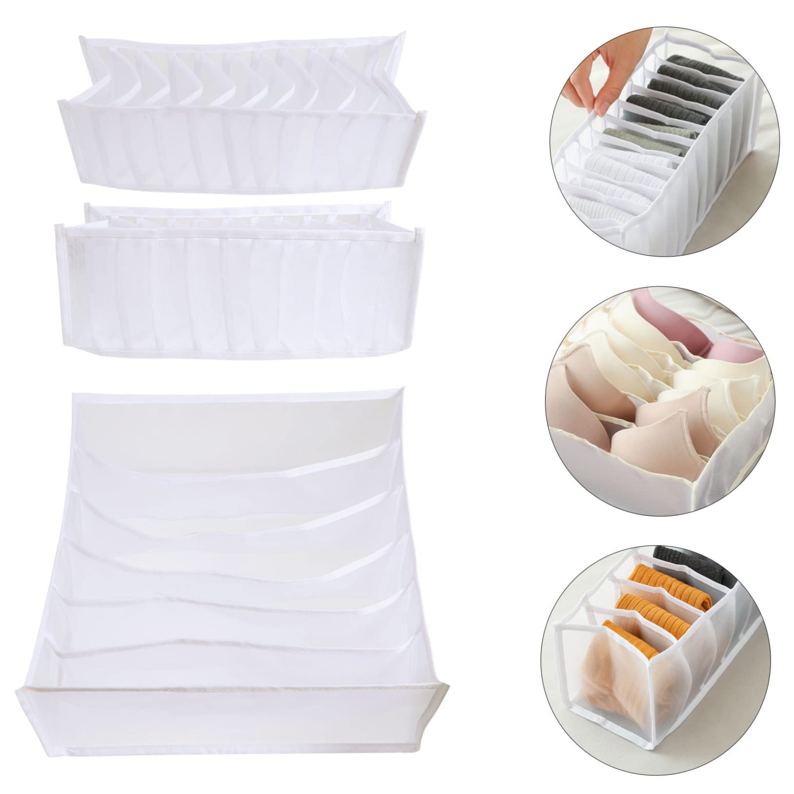 Cabilock 6pezzi Organizer Per Armadio Per Sottovesti Calze e Cravatte Di Contenitori Con Scomparti Per Biancheria Intima e Accessori Soluzione Pratica Per Closet Ordinato